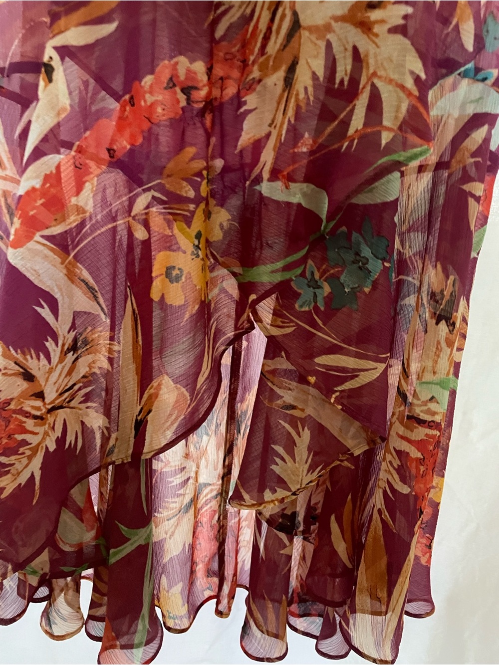 Express Red Floral Romantic Off-Shoulder Maxi Dress - Picture 10 of 14